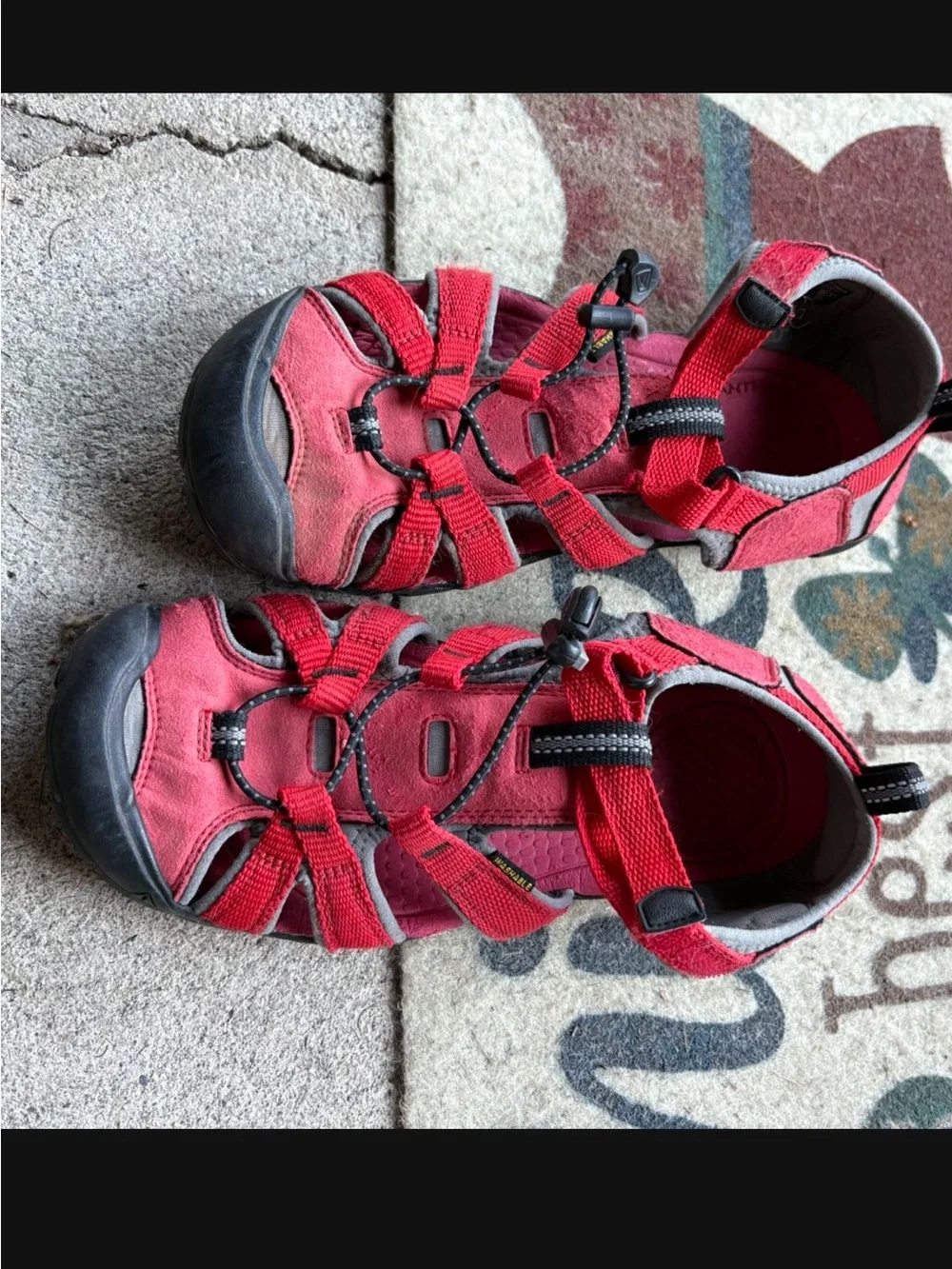 Keen Red Kids Closed-Toe Hiking Sandals